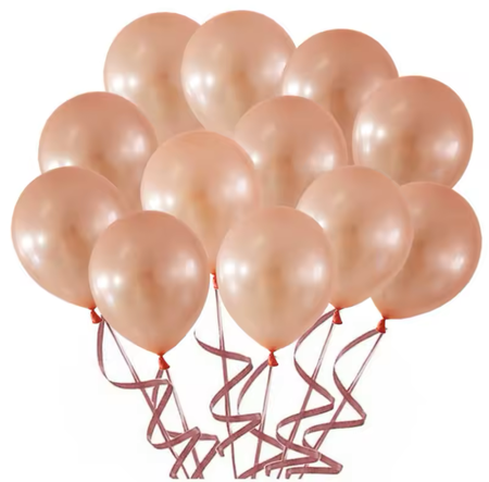 BALON METALİK DÜZ 10 İNC ROSE GOLD PK:100 KL:70