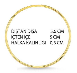 HALKA ALYANS METAL 5 CM ALTIN PK:25 KL:100 - Thumbnail