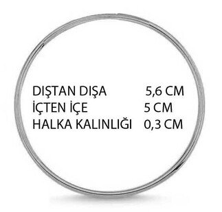 HALKA ALYANS METAL 5 CM GÜMÜŞ PK:25 KL:100 - Thumbnail